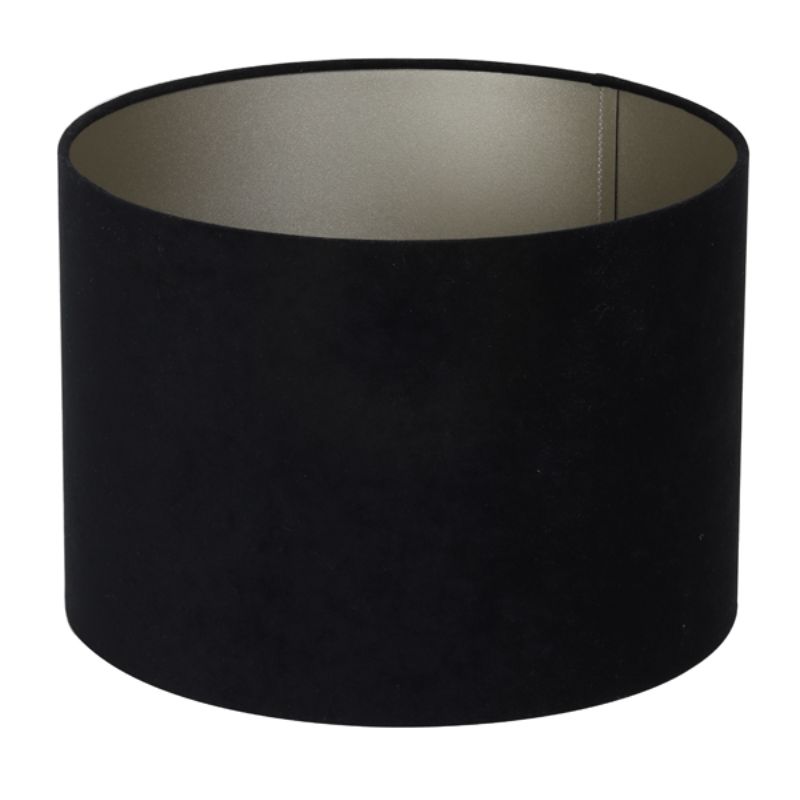 Livingo Cylinder - VELOURS Black Taupe - 30x30x21 | Shades & Bases | Lamp Shades | The Elms