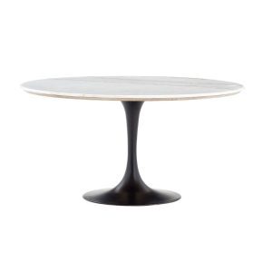 Flamant Aboah White Marble Round Dining Table | Dining Room | The Elms| The Elms