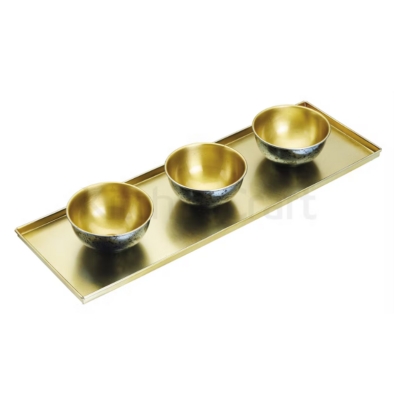 KitchenCraft Artesà Hammered Brass Serving Plate | The Elms