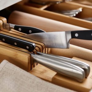 DrawerStore Bamboo Compact Knife Organiser | Storage | Utensil Organiser | The Elms