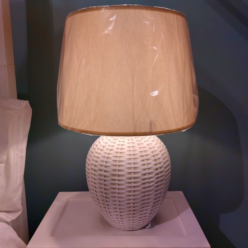 White Basket Effect Table Lamp | Table & Desk Lamps | Table Lamps | The Elms