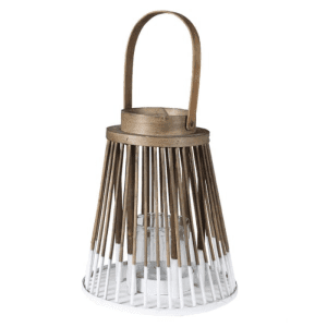 Large 2 Tone Wooden Lantern with Handle | The Elms