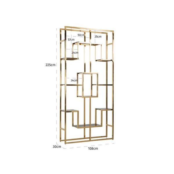 Magnus Display Unit - Gold | Furniture | Display & Storage | The Elms