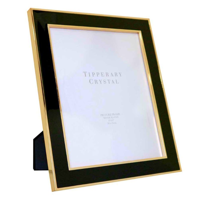 Black Enamel Frame with Rose Gold Edging - 8x10 inch | Art | Picture Frames | The Elms