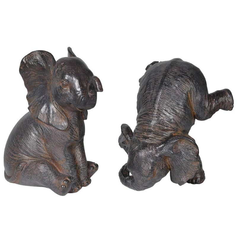 Playing Elephant Ornaments - Set of 2 | Sculptures & Ornaments | Ornaments | The Elms