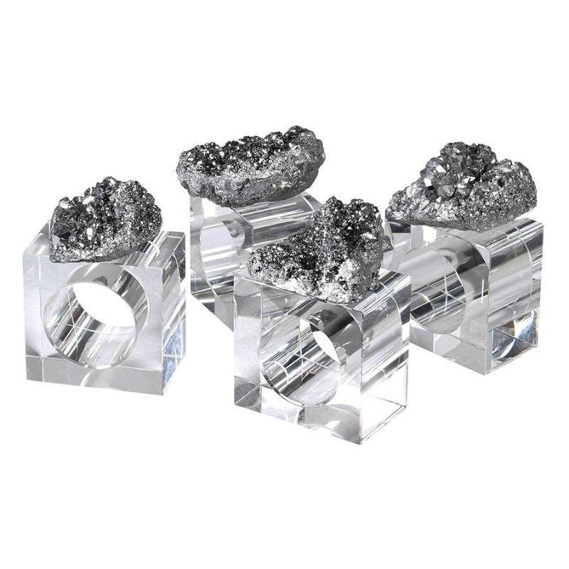 Crystal Geode Napkin Rings - Set of 4 | Linen | Napkins | The Elms