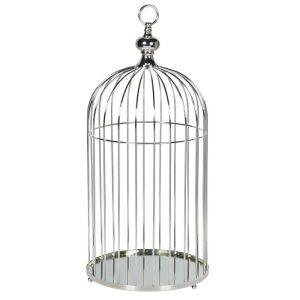 Small Silver Birdcage | Sculptures & Ornaments | Ornaments | The Elms