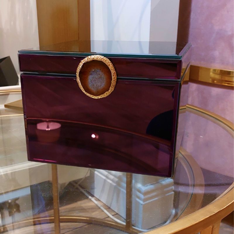 Small Burgundy Jewellery Box | Display & Storage | Boxes | The Elms