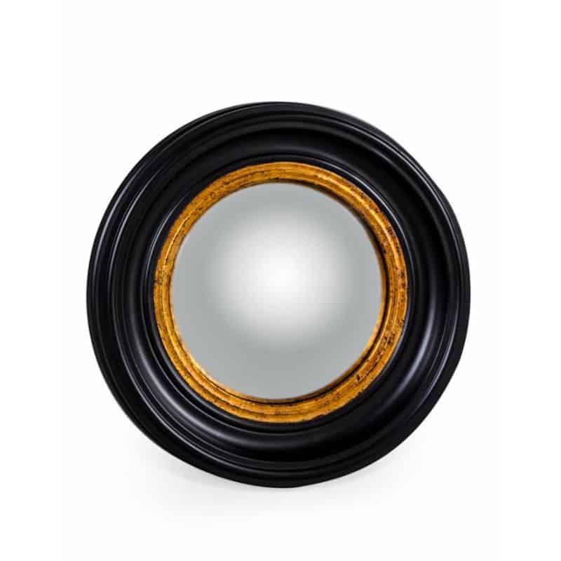 Round Black Convex Wall Mirror - Black/Bronze - 52cm x 52cm | Decorative Accessories | Mirrors | The Elms