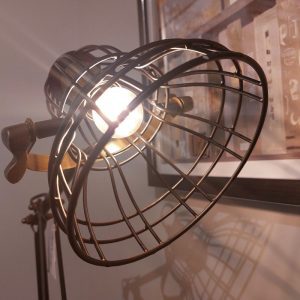 Jackson Desk Lamp - Matted Black-Antique Bronze | Table & Desk Lamps | Table Lamps | The Elms