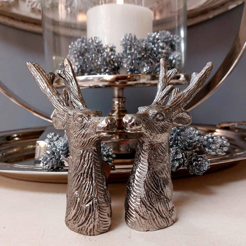 Reindeer Nickel Salt and Pepper Set | Christmas | Christmas Decorative Accessories | The Elms