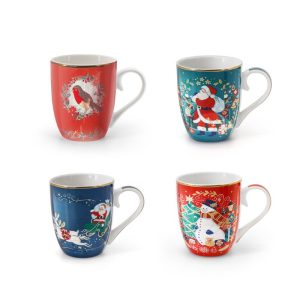Christmas Mugs - Set of 4 | Christmas | Christmas Serveware | The Elms