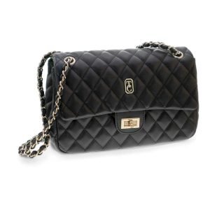 Quilted Shoulder Bag - Palermo Black | Accessories | Bags | The Elms