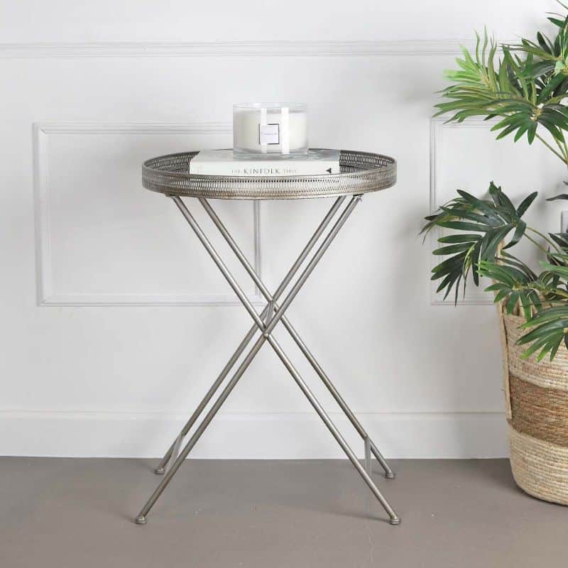 Claude Mirror Fold Up Side Table | Living Room | Coffee Tables & Side Tables | The Elms
