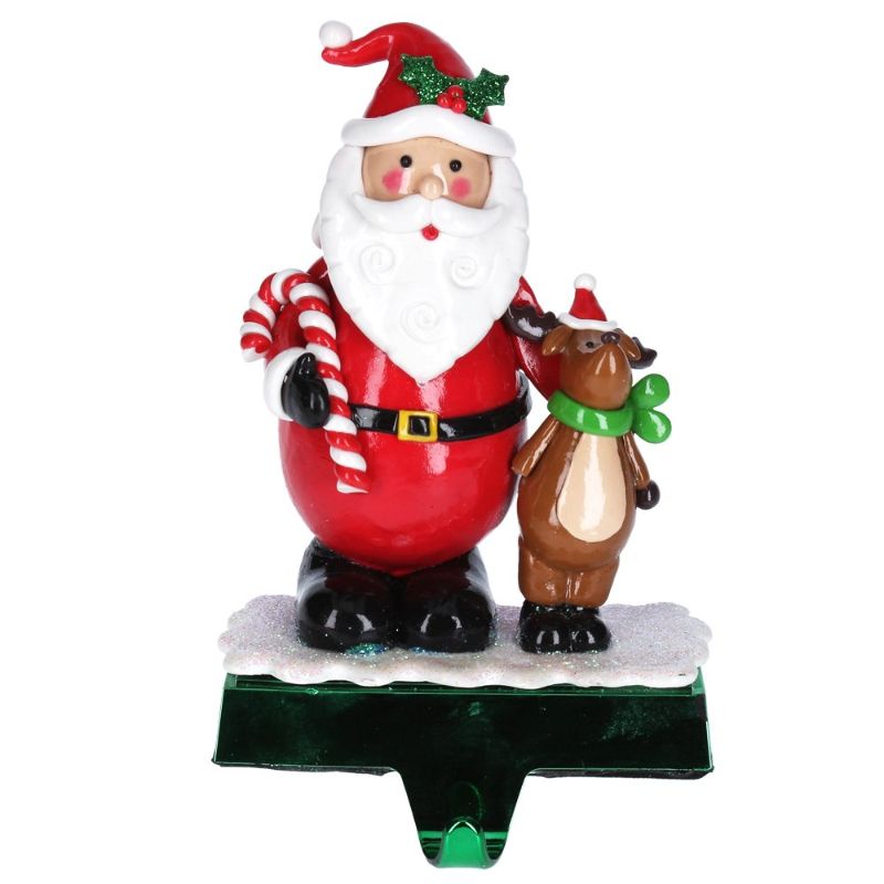 Stocking Hanger - Santa with Reindeer | Christmas | Christmas Decorative Accessories | The Elms
