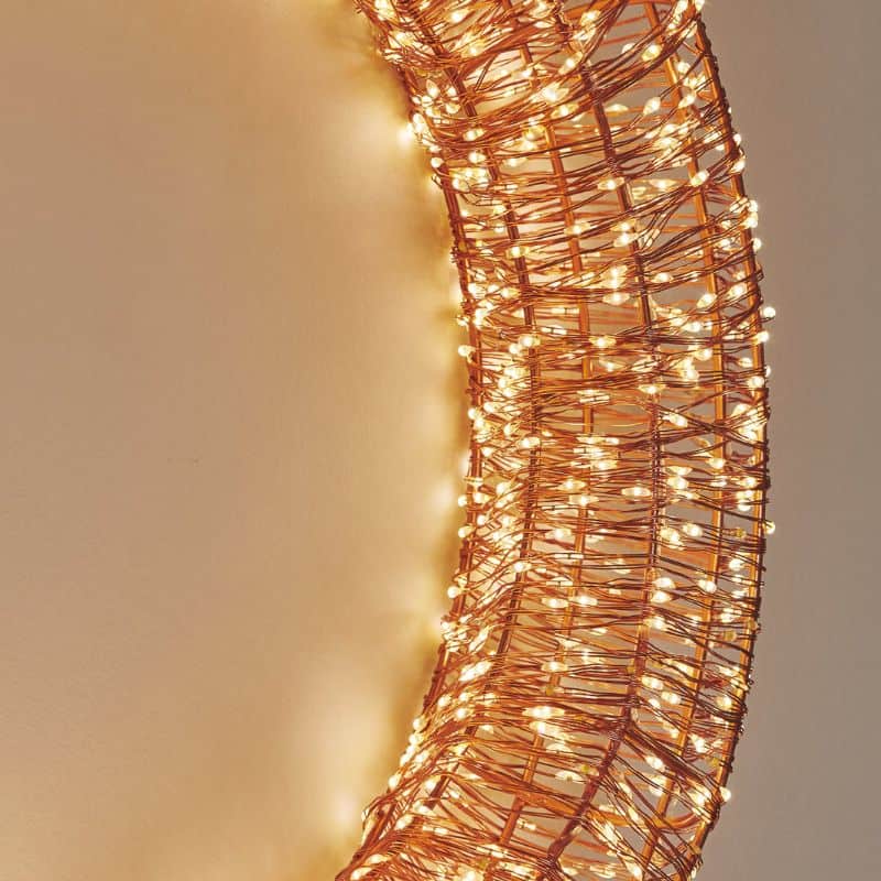 LED Galaxy Wreath - Copper - 40cm - Plug In | Christmas | Christmas Lights | The Elms