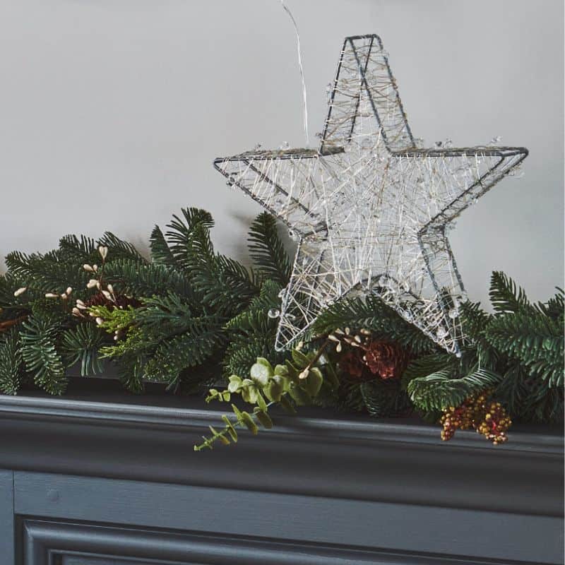 LED Galaxy Star - Silver - 30cm - Plug In | Christmas | Christmas Lights | The Elms