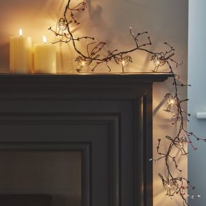 12 Garland Lights - Winter Robins - Plug In | Christmas | Christmas Lights | The Elms