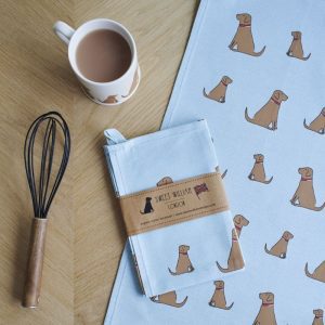 Dog Tea Towel - Fox Red Labrador | Kitchen Accessories | Linen | The Elms