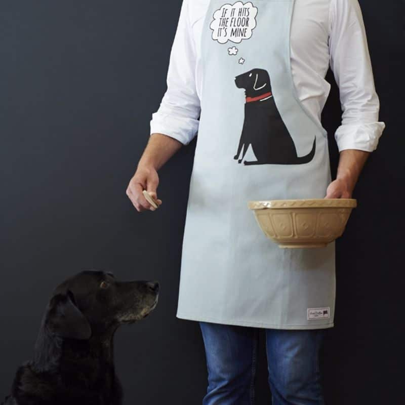 Dog Apron - Black Labrador | Kitchen Accessories | Linen | The Elms