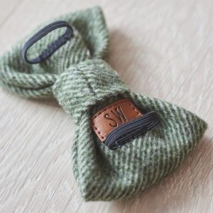 Tweed Dog Bow Tie - Green | Pets | Pet Accessories | The Elms