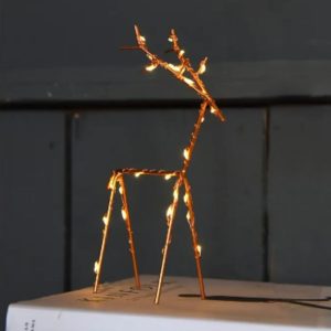 LED Copper Deer - Small | Christmas | Christmas Decorative Accessories | The Elms