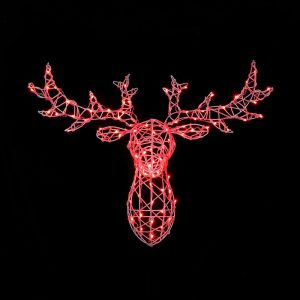 Woburn Colour Changeable Lit Stag - Multicolour - 1.4m - Plug In | Christmas | Christmas Lights | The Elms