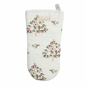 Oven Mitt - Partridge In A Pear Tree | Linen | Oven Gloves | The Elms