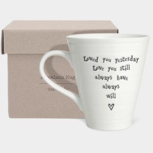 Porcelain Mug - Loved You Yesterday - 500ml | Serveware | Cups | The Elms